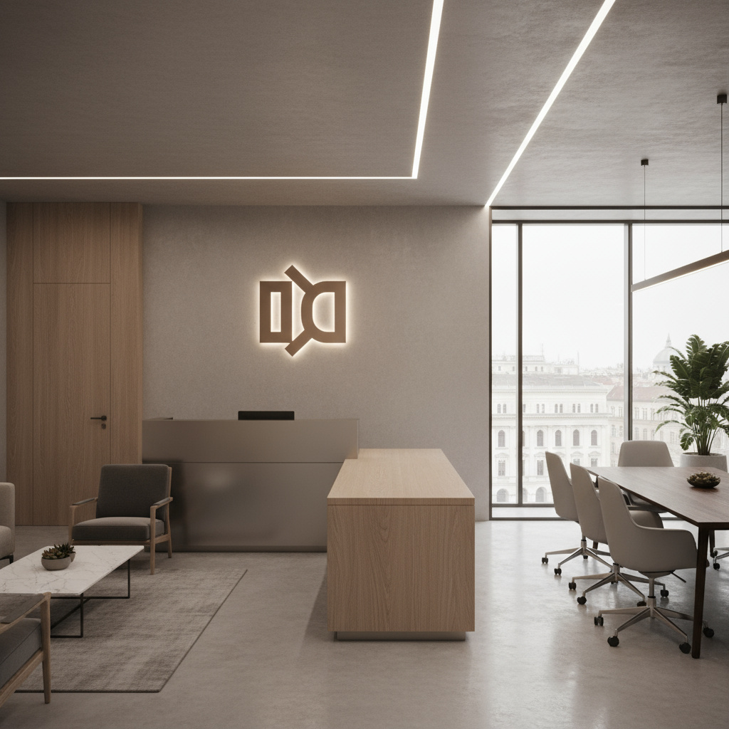 Modernes Kanzleiumfeld in Wien